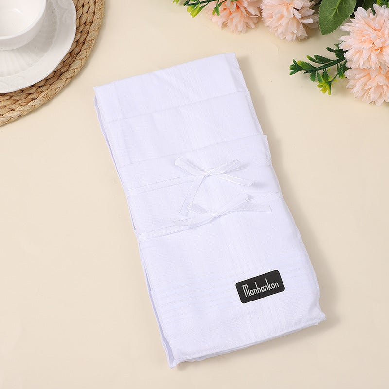 'S Best-Selling Pure White Satin Handkerchief 40Cm Pure Cotton White Handkerchief Handkerchief Diy Event Tie-Dye Rubbing - Image 4