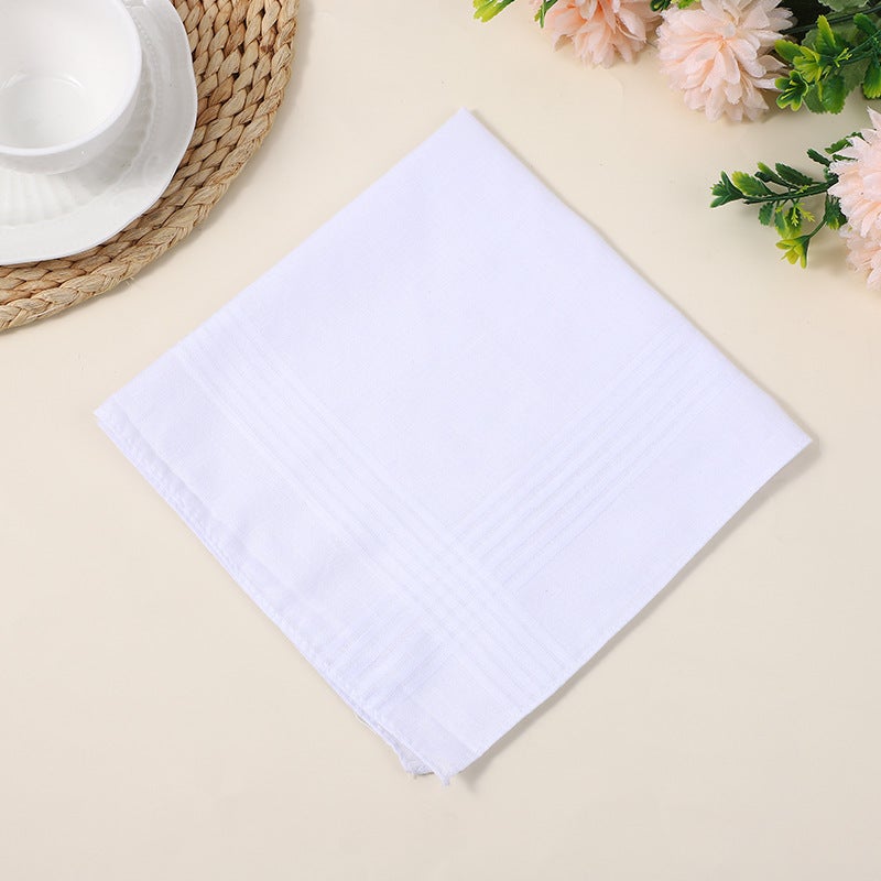 'S Best-Selling Pure White Satin Handkerchief 40Cm Pure Cotton White Handkerchief Handkerchief Diy Event Tie-Dye Rubbing - Image 3