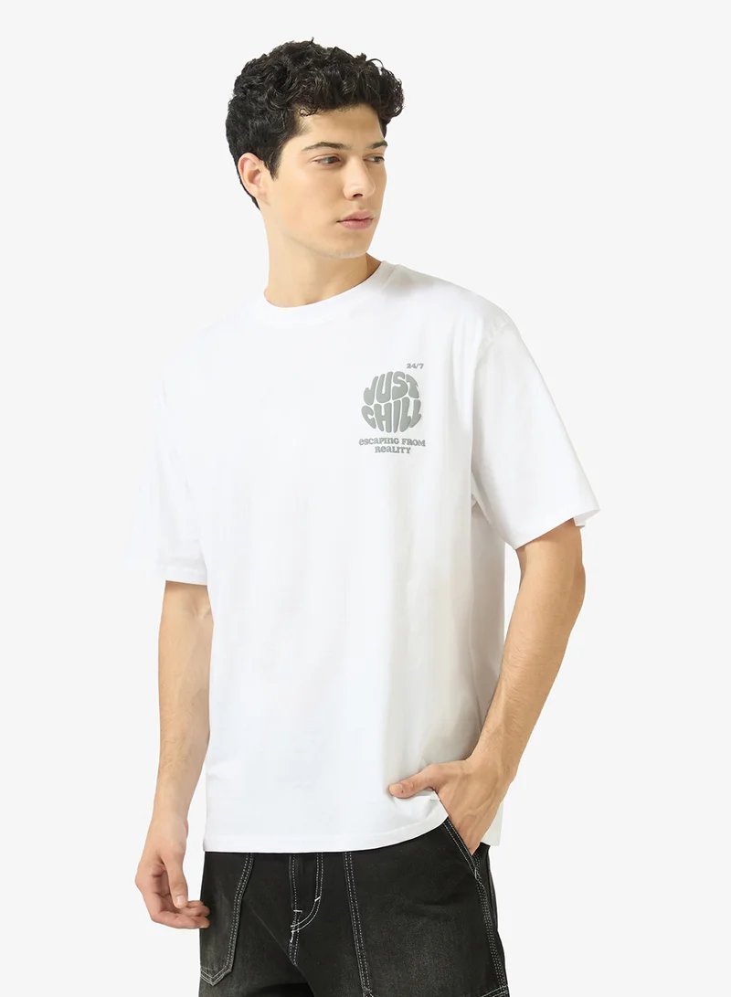 ريبلز مع نمشي Mens Drop Shoulder T-shirt