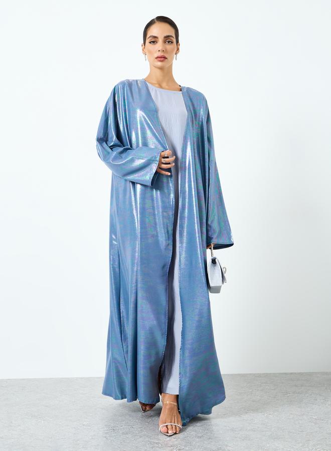 Take Two Women Blue Shimmering Long Sleeve Abaya - Image 1
