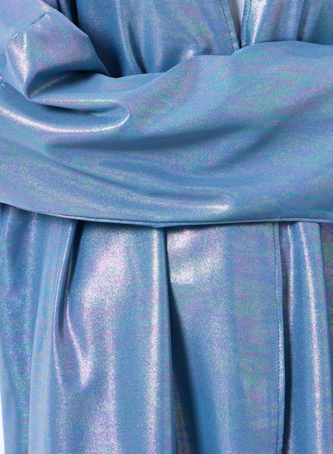 Take Two Women Blue Shimmering Long Sleeve Abaya - Image 3