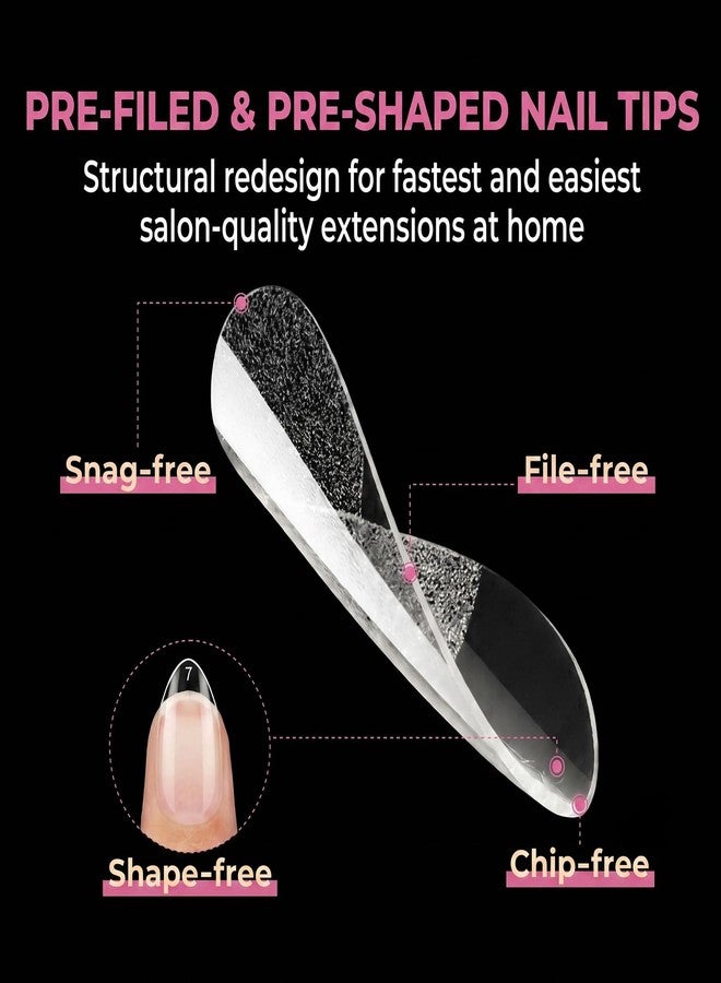 Misssix 432Pcs Medium Almond Gel Nail Tips Kit with 2 * 10g Nail Glue - Image 3