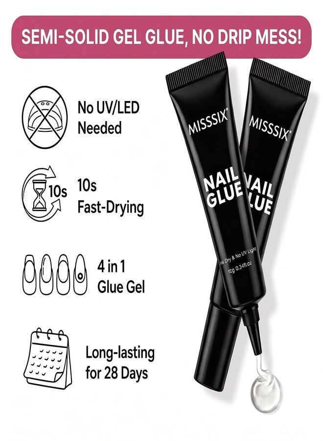 Misssix 432Pcs Medium Almond Gel Nail Tips Kit with 2 * 10g Nail Glue - Image 5