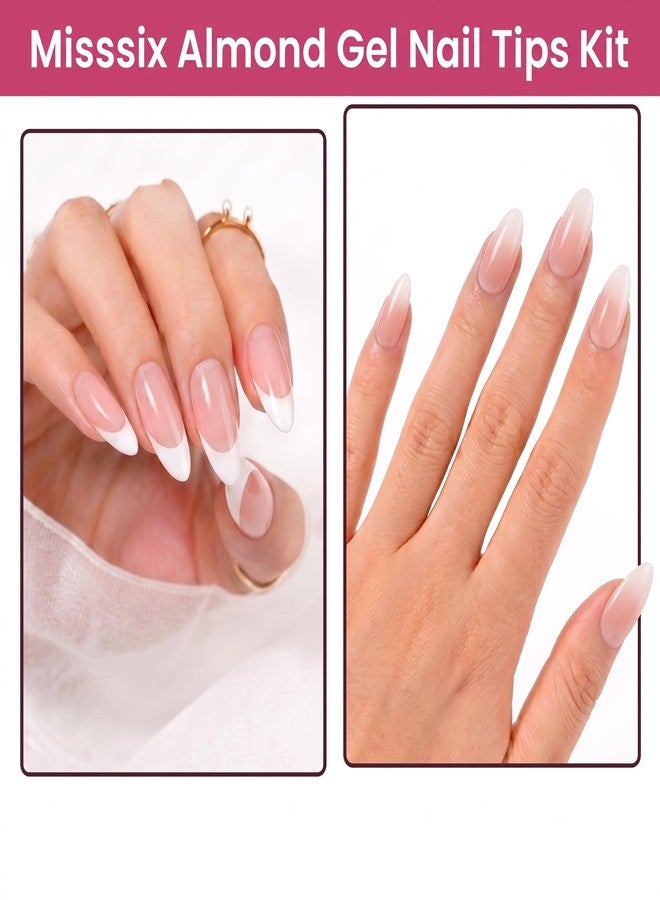 Misssix 432Pcs Medium Almond Gel Nail Tips Kit with 2 * 10g Nail Glue - Image 4