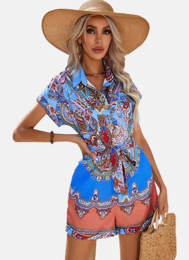 يونيكي جمبسوت مطبوع أزرق - Image 3