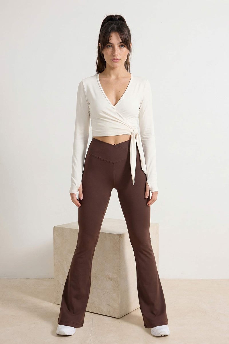 trendyol Brown Diver/Scuba Leggings Sports Leggings Thmaw23Ty00005 - Image 2