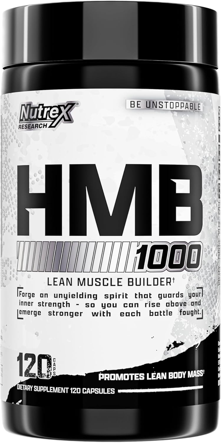 Nutrex Research نوتريكس ريسيرش HMB 1000 ملغ يدعم استعادة العضلات يقلل من تلف العضلات الهيكلية يزيد من القوة يمنع فقدان العضلات 120 كبسولة - Image 1