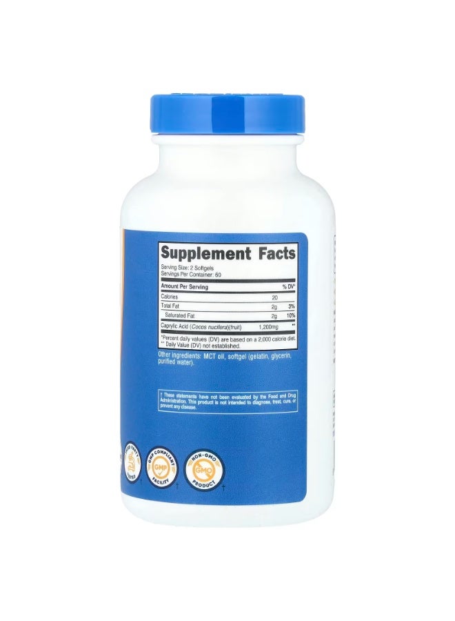 نوتريكوست، حمض الكابريليك، 120 كبسولة هلامية (600 ملغ لكل كبسولة هلامية) - Image 2