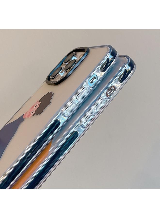 اس-توب جراب لهاتف iPhone 12 Pro بنمط توضيحي بسيط، جراب هاتف بتغطية كاملة - Image 4