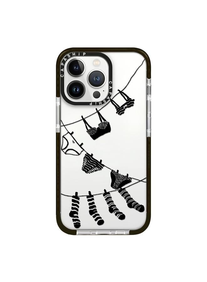 اس-توب جراب لهاتف iPhone 12 Pro بنمط توضيحي بسيط، جراب هاتف بتغطية كاملة - Image 1