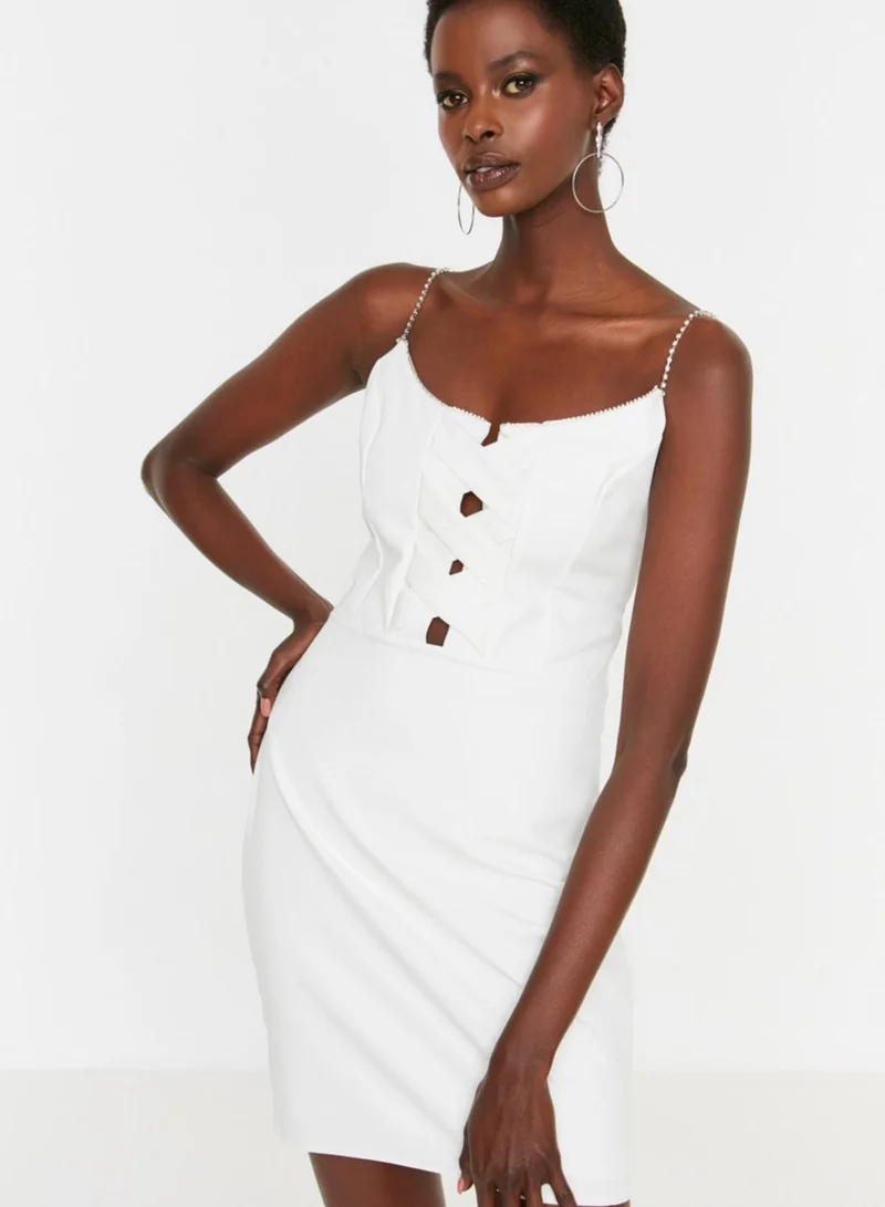 trendyol Strappy Button Detail Dress