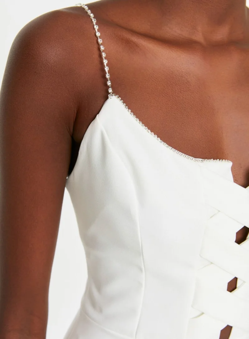 trendyol Strappy Button Detail Dress