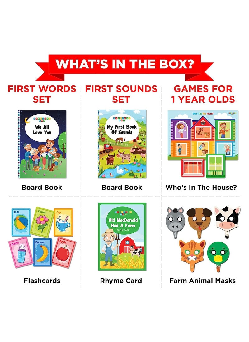 EINSTEIN BOX Einstein Box For 1 Year Old Boys/Girls | Toys | Board Books And Pretend Play | Learning And Educational Toys & Games (1 Box Set) (Medium Multicolor)