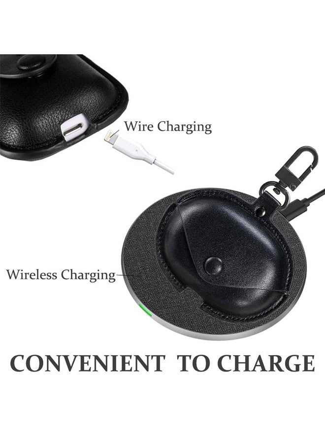 For Huawei Freebuds 4i/5i/6i PU Leather Earphone Case Headset Protector Cover with Keychain Black - Image 4