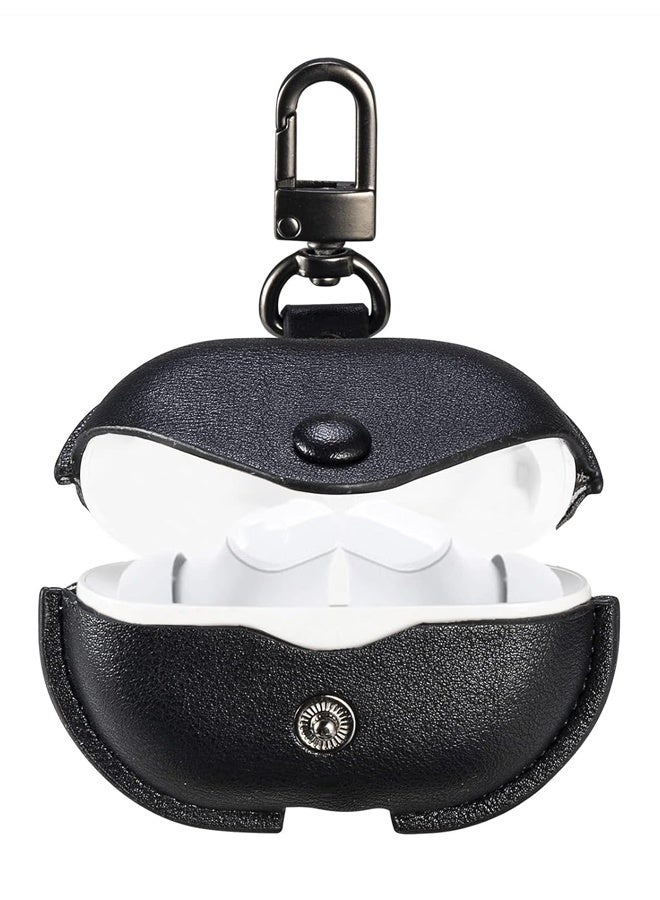 For Huawei Freebuds 4i/5i/6i PU Leather Earphone Case Headset Protector Cover with Keychain Black - Image 5