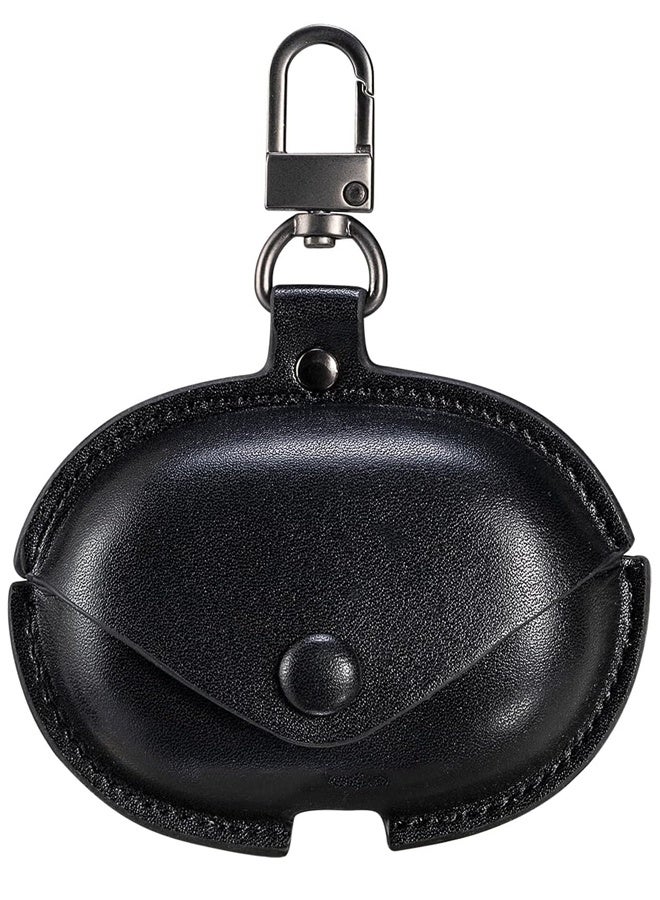 For Huawei Freebuds 4i/5i/6i PU Leather Earphone Case Headset Protector Cover with Keychain Black - Image 1