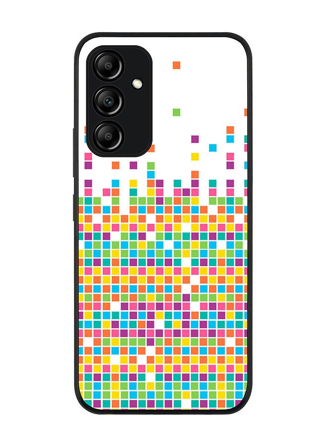 Stylizedd Rugged Black edge case for Samsung Galaxy A54 5G Slim fit Soft Case Flexible Rubber Edges Anti Drop TPU Gel Thin Cover - Falling Tiles - Image 1