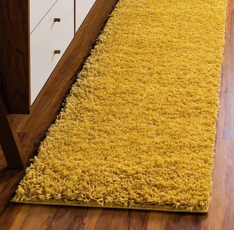 FRESH FROM LOOM Royal Heritage Edition Large 60 x 84 Inch Carpets for Home,Premium Shaggy Fur Rug Runner,Anti-Skid Bedroom Carpet,Premium Carpets for Living Area Office Sofa Room(5x7 feet),Yellow - Image 3