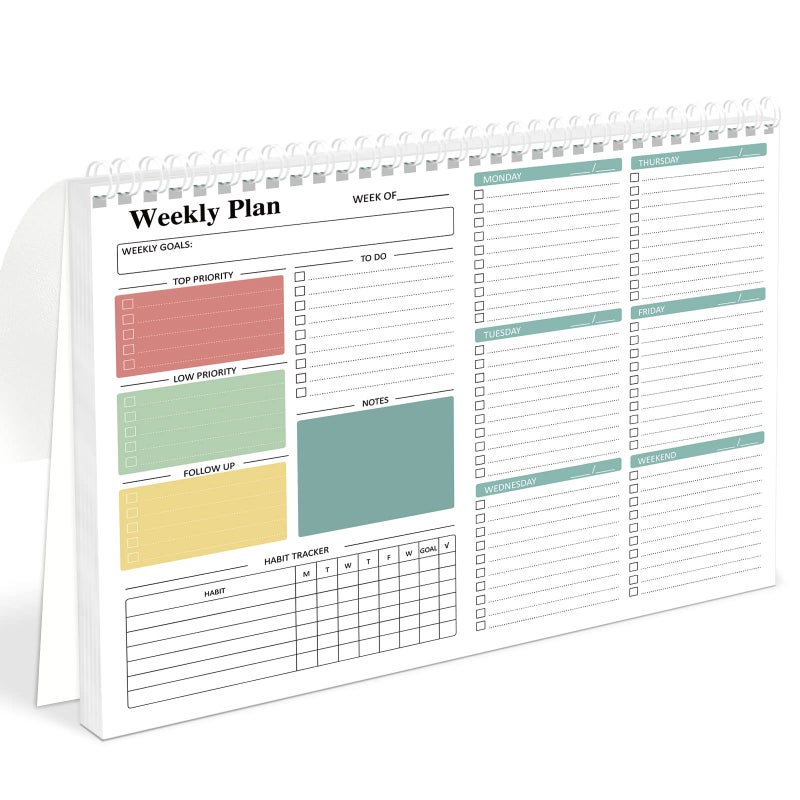 Ymumuda Weekly To Do List Notepad - Daily To Do List Undated 52 - Week Sheets, 8.5x11" Weekly Goal Notebook, Habit Tracker Journal, Excellent for Student School Work Personal Productivity Organizer - Image 4
