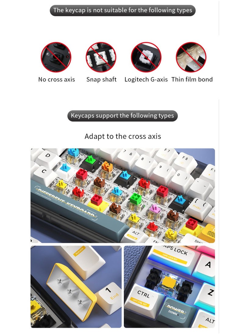 PBT Arabic Keyboard Caps, Sublimation Mixed Color Theme Keycaps Adapts to 61/62/64/68/84/87/104/108/98 Keys Keyboard Blue White - pzsku/Z43C31591F8B16FCEDFADZ/45/_/1734418847/44e3d7ed-469e-4e89-af52-6d07c7782c36