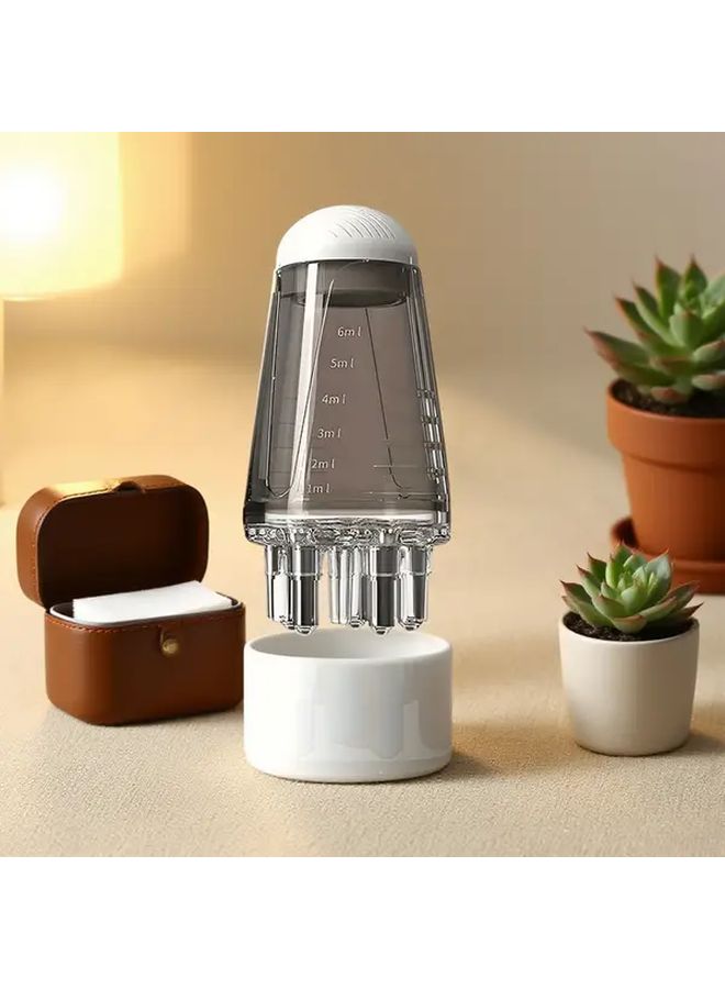 1 قطعة مجموعة مساج فروة الرأس الرمادية مع فرشاة التدليك الأسطوانية ومشط تطبيق زيت الشعر لمشاكل القشرة وتساقط الشعر - Image 3