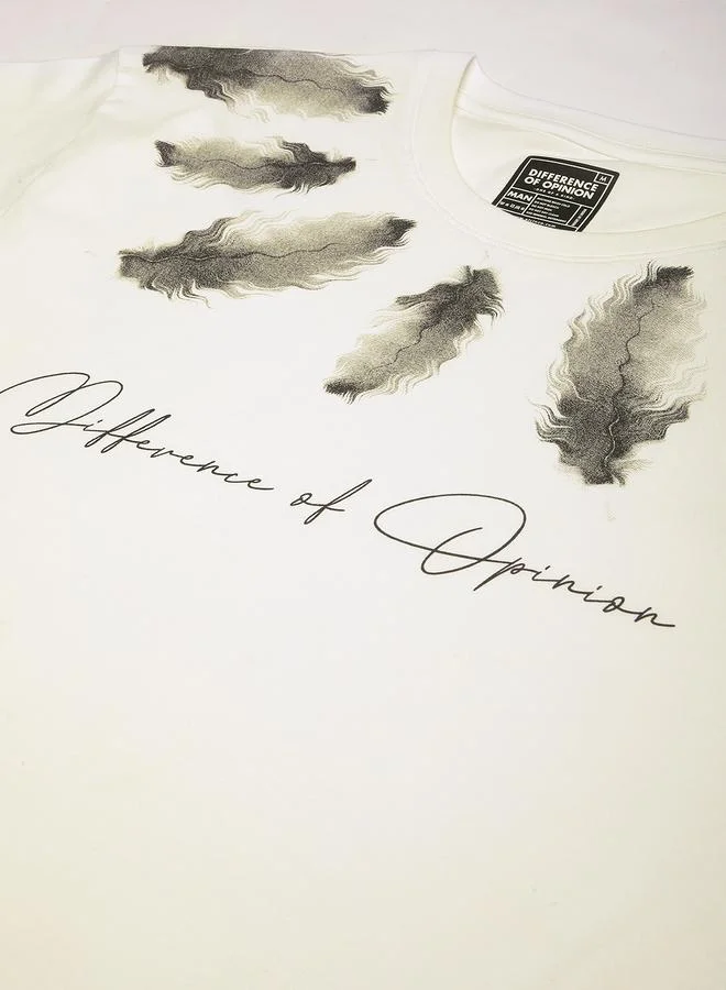 Difference of Opinion Men Oversized Crew Neck Printed T-Shirt