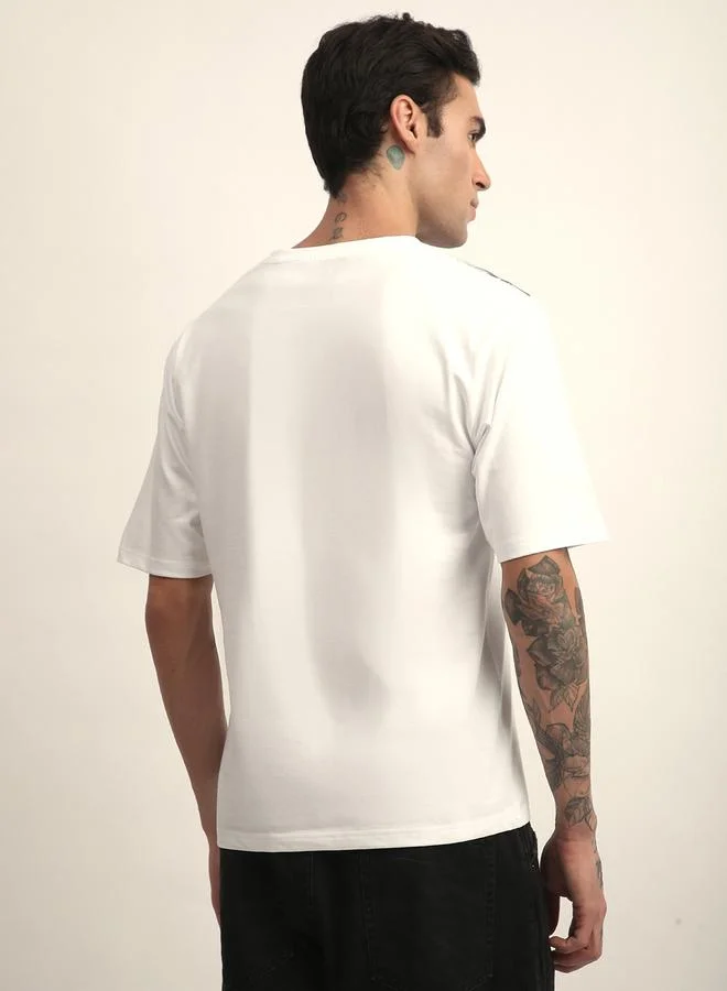 Difference of Opinion Men Oversized Crew Neck Printed T-Shirt