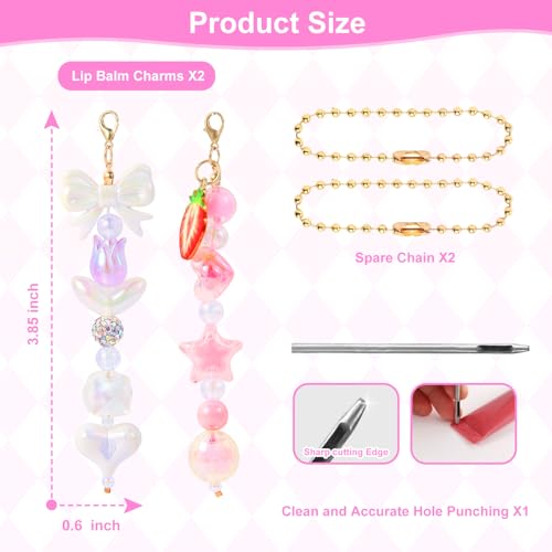 Limpskys Keychain Cap for Summer Fridays Lip Balm 0.5 oz – Lid with Key Ring & Charm, Fits Topicals 0.5 oz & e.l.f. Glow Reviver 0.52 oz Tubes – Lip Gloss Keychain (Lip Balm Not Included) - Image 2