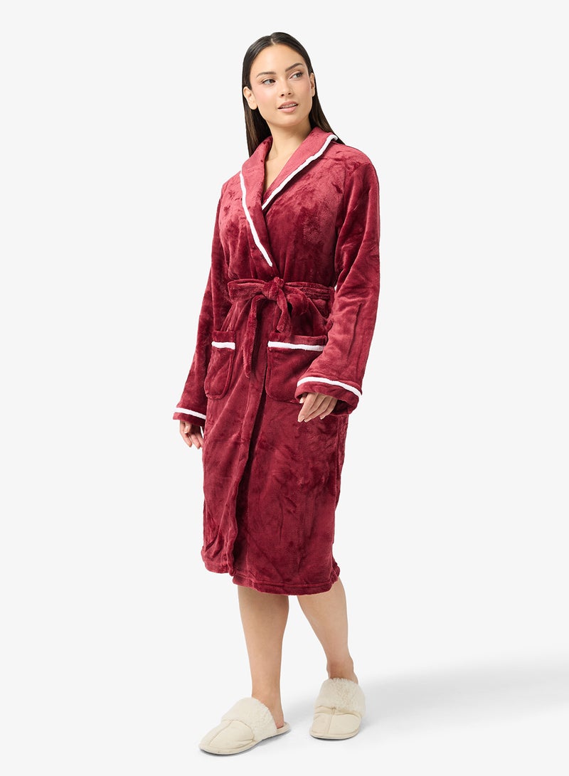 جينجر روب مخملي بحواف متباينة - Image 4