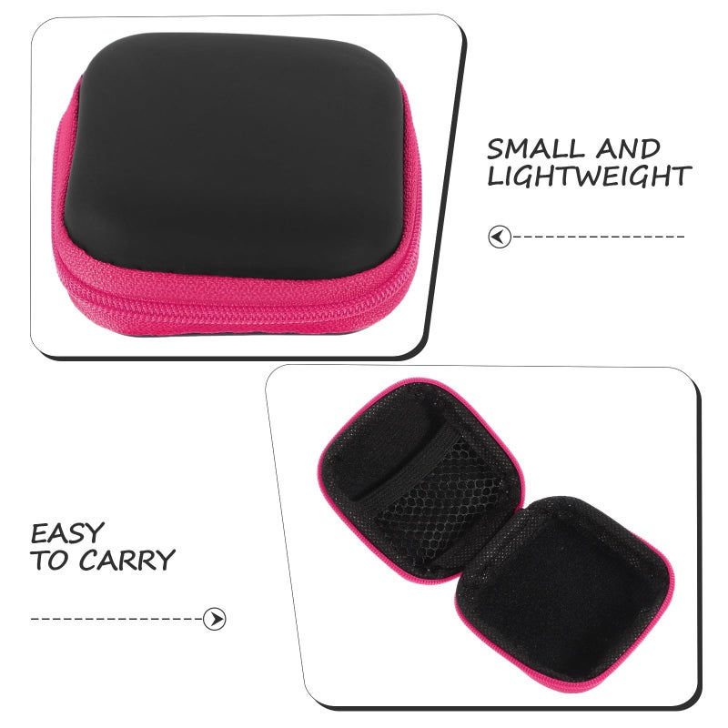 Pink EVA Travel Organizer Pouch For Earphones Chargers And Cables - Image 4