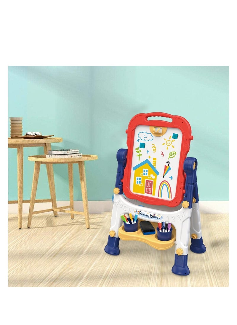 Cordova Double-Sided Magnetic Dry Erase and Chalk Board with Adjustable Stand for Toddlers  - Image 4