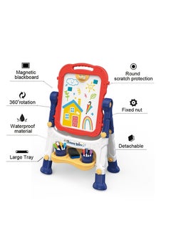Cordova Double-Sided Magnetic Dry Erase and Chalk Board with Adjustable Stand for Toddlers  - Image 3