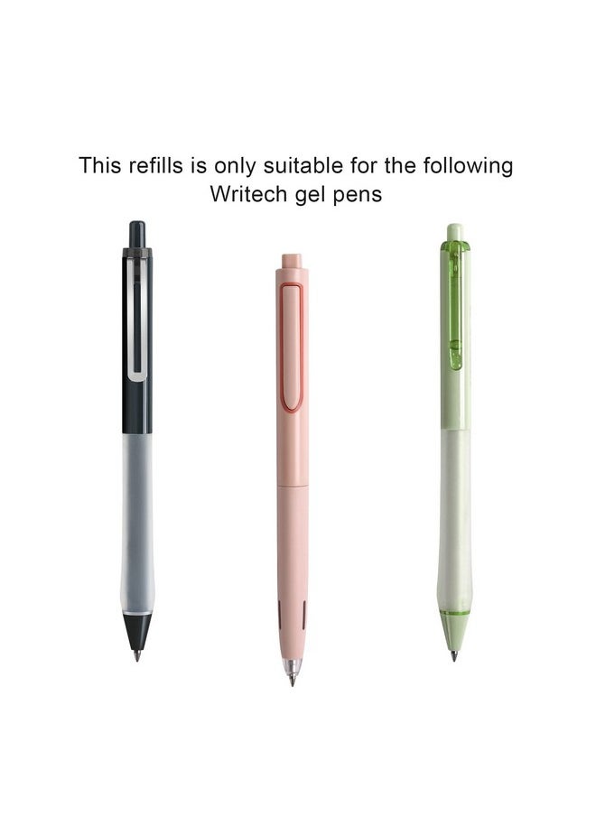WRITECH Liquid Gel Pen Refills: Fine Point 0.5Mm Black Ink Twin-Ball Nib Refill Multi-Compatible With Retractable Click Pens Quick Dry Smooth No Smear Smudge For Writing Sketching & Taking Notes 8Ct  - Image 3
