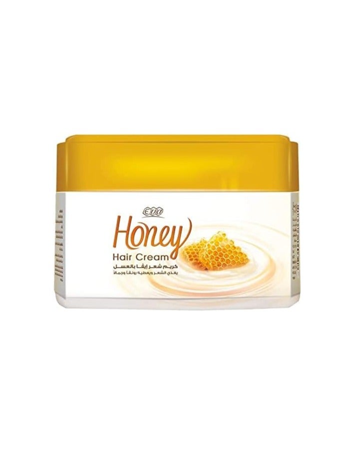Eva Honey Hair Cream for All Hair Types, All the Benefits of Pure Honey, Soft, Shiny, Radiant Hair with a Touch of Elegance (Large Pack 6.5oz / 185g) - Image 1