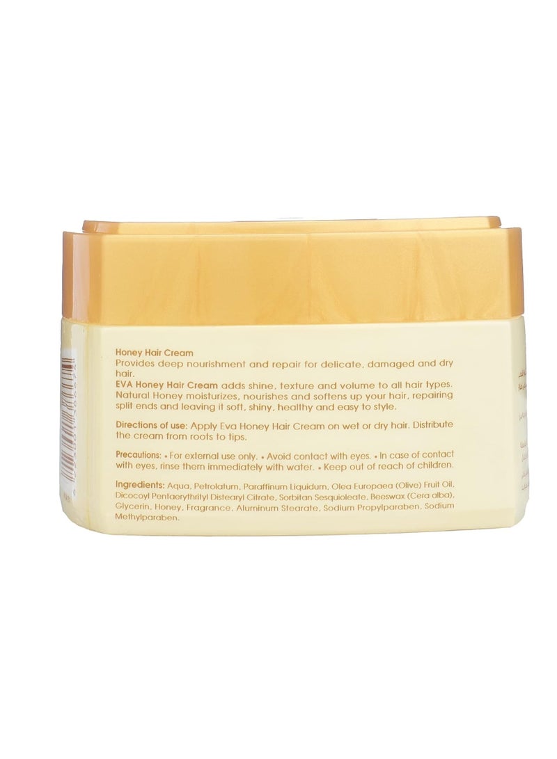 Eva Honey Hair Cream for All Hair Types, All the Benefits of Pure Honey, Soft, Shiny, Radiant Hair with a Touch of Elegance (Large Pack 6.5oz / 185g) - Image 4