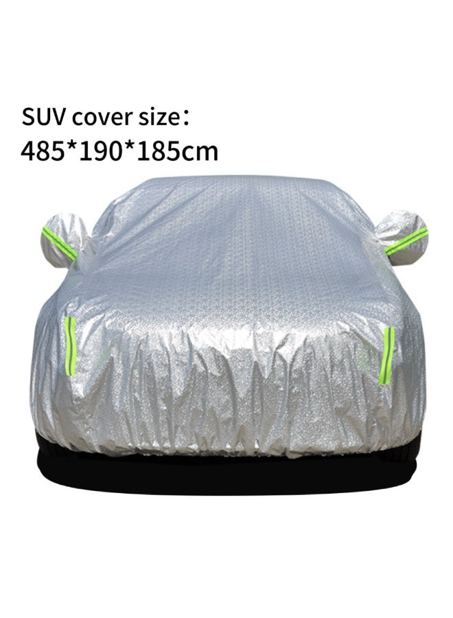SUV Waterproof Car Covers for Automobiles All Weather Season UV Protection Outdoor Full Cover Universal Fit SUV Up485*190*185cm（Sliver） - Image 1
