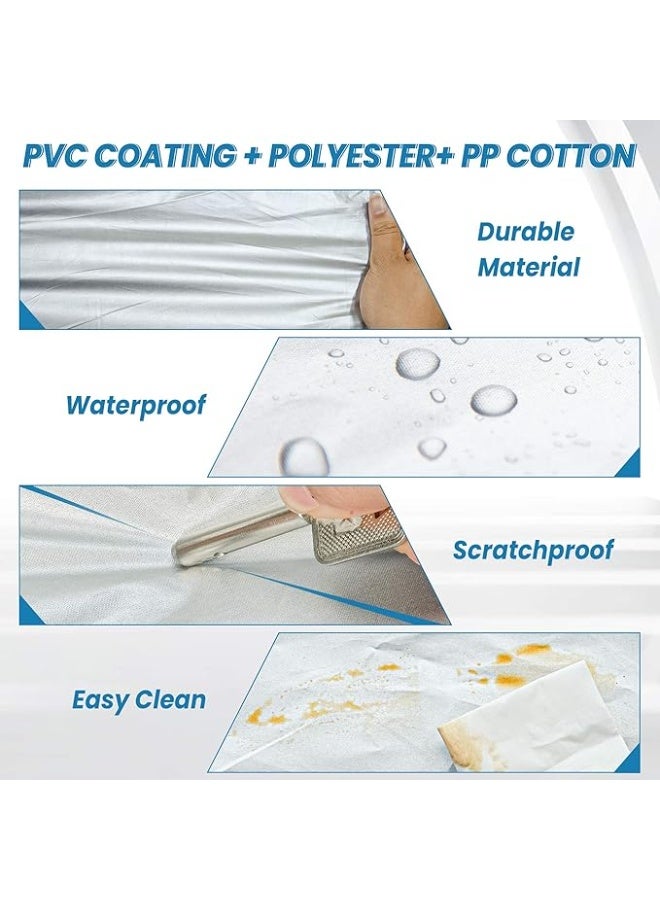 SUV Waterproof Car Covers for Automobiles All Weather Season UV Protection Outdoor Full Cover Universal Fit SUV Up485*190*185cm（Sliver） - Image 5