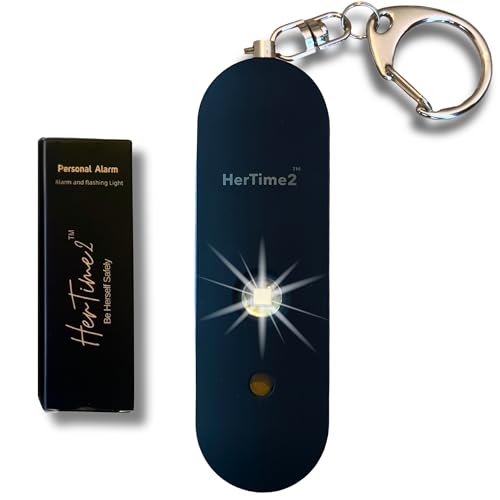 HerTime2 Personal Alarm for Women Adults Seniors – Travel Safe and Waterproof Self Defense Siren – Safety Keychain – Extra Loud – Strobe Light – Cute Key Chain Protection Gift - Image 1