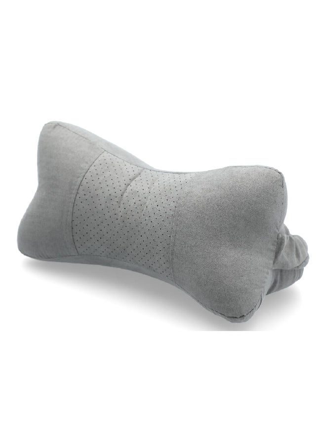 WAGAN Microsuede Latex Foam Neck Pillow Grey 28 x 12 x 15 cm 2532 - Image 2