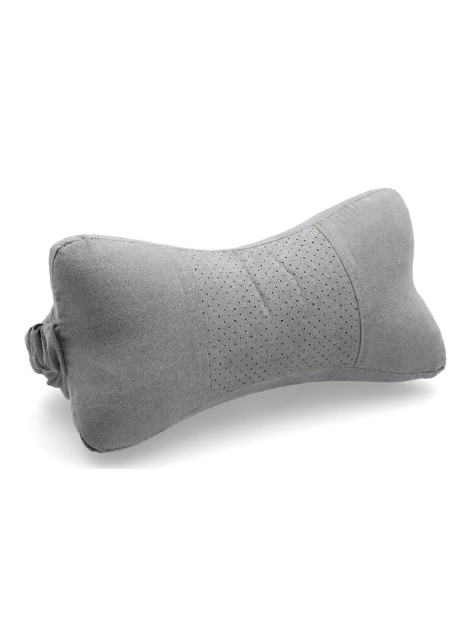 WAGAN Microsuede Latex Foam Neck Pillow Grey 28 x 12 x 15 cm 2532 - Image 3