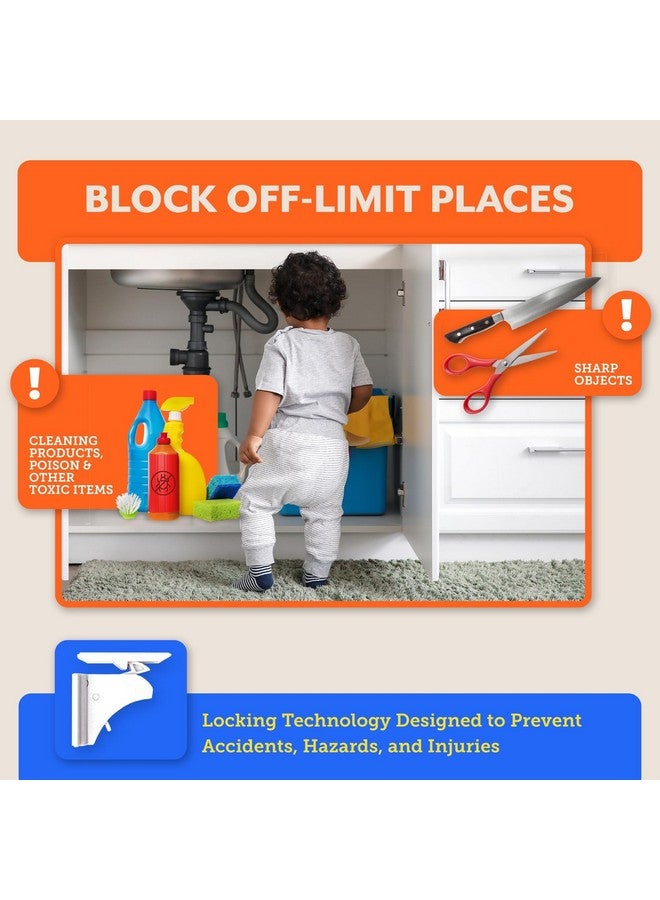 Eco-Baby Eco Baby Magnetic Cabinet Locks for Babies - Magnetic Baby Proofing Cabinet Locks, Child Locks for Cabinets Drawers Doors for Back to School - Easy Installation No Tools Required (12 Pack and 2 Keys) - Image 2