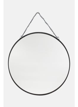 Muy Mucho Round Shape Wall Mirror, Black  - Image 1