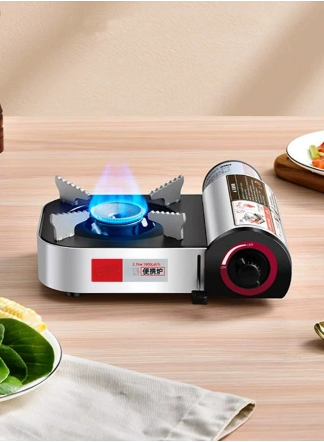 موقد الغاز المحمول مع علبة، موقد بوتان، موقد المخيم أحادي الحرق للمطبخ المنزلي، التخييم، النزهات، التنزه - Image 2