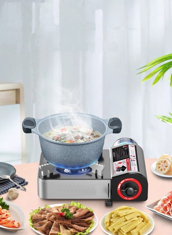 موقد الغاز المحمول مع علبة، موقد بوتان، موقد المخيم أحادي الحرق للمطبخ المنزلي، التخييم، النزهات، التنزه - Image 5