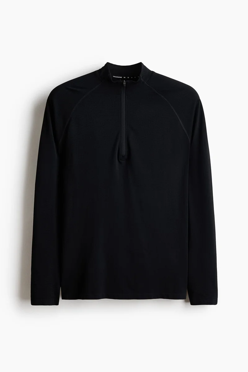 H&M  Muscle Fit Zip top sports top with DryMove™ for Men | Best Price UAE