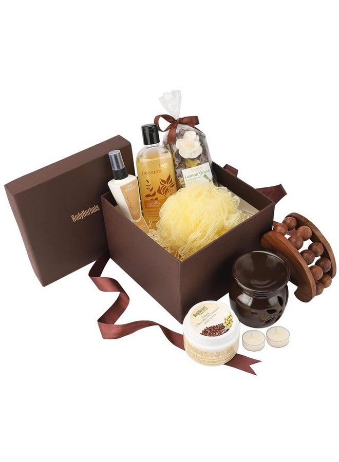 BodyHerbals Anti Cellulite Coffee Skin Care Gift Set For Women And Men| Bath And Body Care Kit | Gift Box Hamper For Couple| 7 Pcs| Luxury Gift For Birthdays, Anniversaries, Christmas And Special Celebrations| 100 % Vegan - Image 1