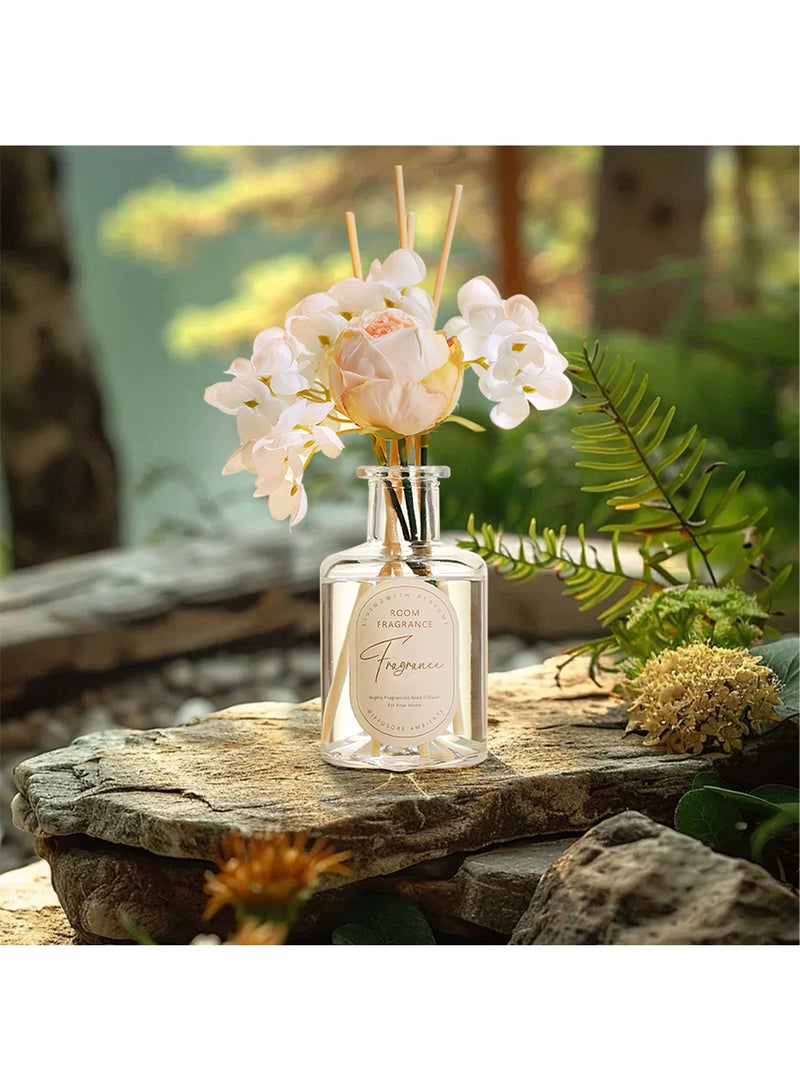 معطر جو منزلي برائحة الزهور الاصطناعية مع 4 أعواد قصب، مناسب لديكور المنزل والحمام، 200 مل (غاردينيا ندى الصباح) - Image 3