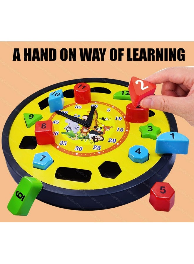 FunBlast FunBlast Learning Clock for Kids, Clock Puzzle Toy, Time Learning Jigsaw Puzzle for Toddlers, Shape & Number Learning Toy for Kids, Learning Clock Toys for 2, 3, 4+ Years Old Boys, Girls - Multicolor  - Image 4