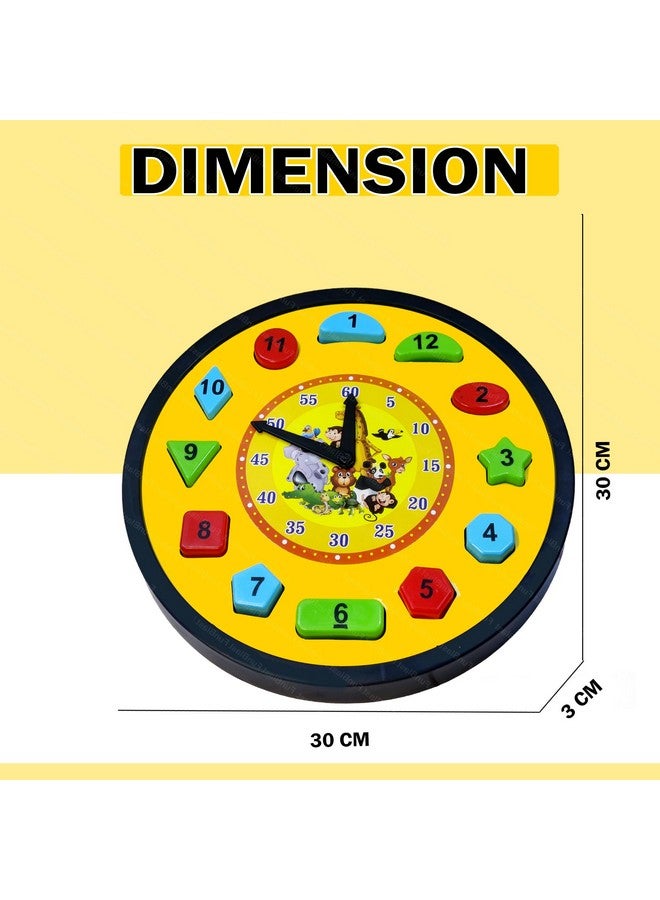 FunBlast FunBlast Learning Clock for Kids, Clock Puzzle Toy, Time Learning Jigsaw Puzzle for Toddlers, Shape & Number Learning Toy for Kids, Learning Clock Toys for 2, 3, 4+ Years Old Boys, Girls - Multicolor  - Image 2