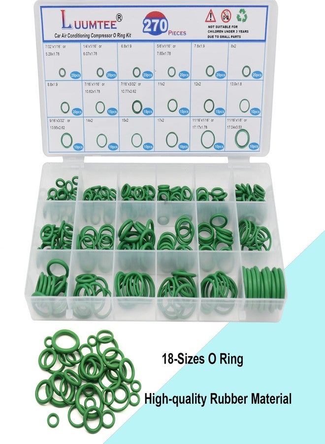 Luumtee 5 Set Car A/C Repair Kits,270pcs O-Ring Seals Kit+102PCS A/C Valve Core Kit+77pcs Charging Port Dust Caps+16pcs AC Fuel Line Disconnect Tool Set+45pcs Compressor Gasket Seals(510PCS) - Image 2